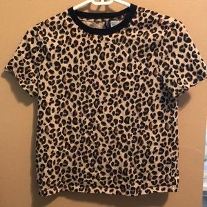 H&M cheetah print top